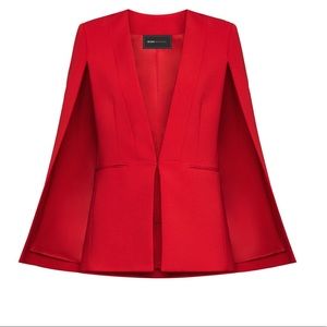 BCBG Jewel Red Cape Blazer Jacket